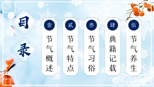 大寒中国风扇形创意通用PPT模板