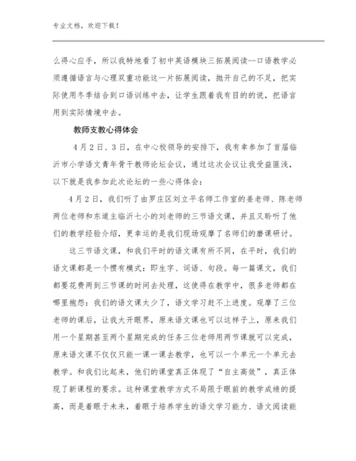 教师支教心得体会优选例文20篇.docx