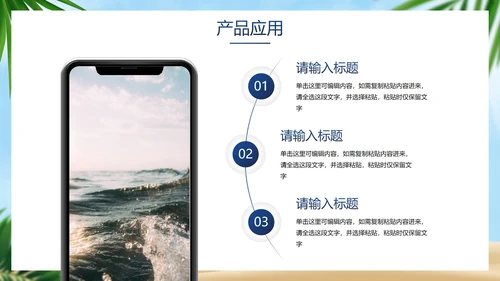 高级立体夏季产品介绍手册PPT模板