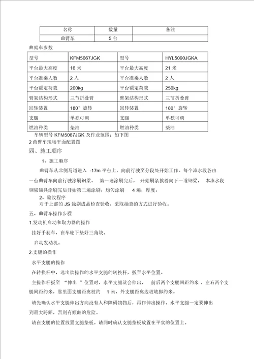 高空作业车施工方案