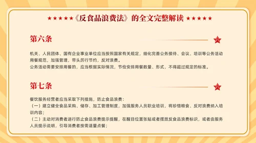 中华人民共和国反食品浪费法学习课件PPT党建