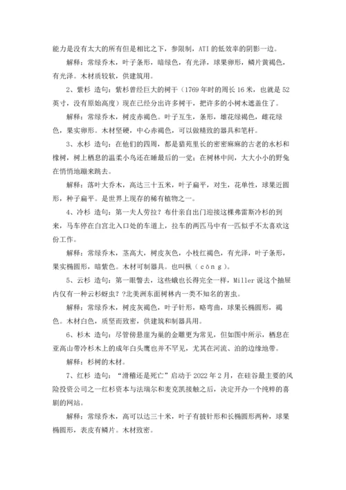 杉字组词有哪些呢10篇.docx