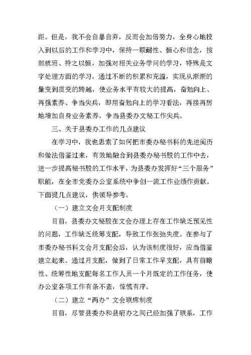 上挂学习工作总结