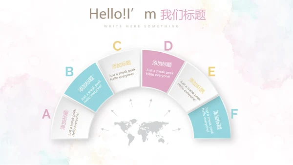 炫彩时尚微立体述职报告工作总结商务通用PPT动态模板