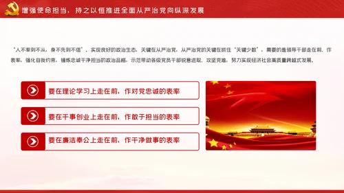 走在前作表率坚决扛起全面从严治党的使命担当ppt