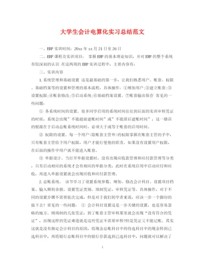 精编之大学生会计电算化实习总结范文.docx