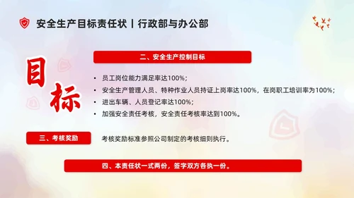 简约风插画企业安全生产及目标责任状PPT模板