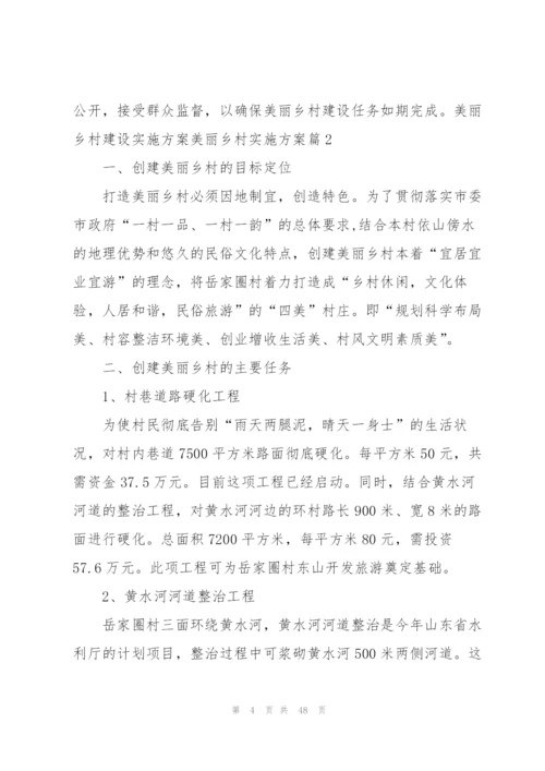 美丽乡村建设实施方案美丽乡村实施方案范文八篇.docx