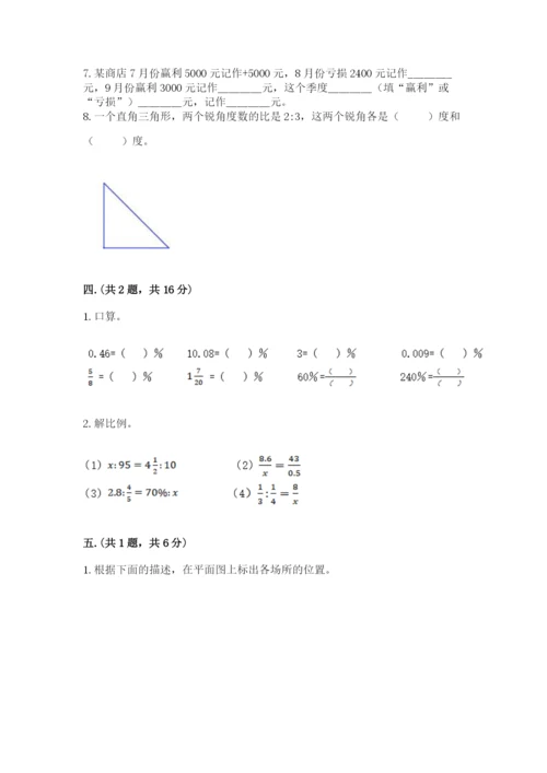 小学数学六年级下册竞赛试题（达标题）.docx