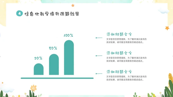 绿色清新卡通儿童教师幼儿园说课PPT说课稿