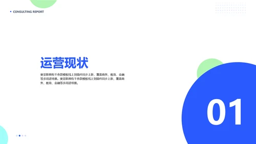 商务风蓝色企业咨询报告