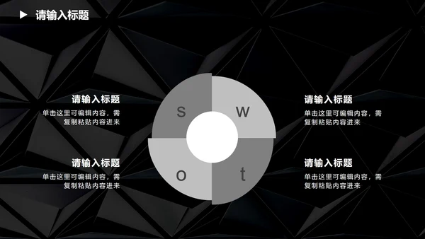 黑白几何高级感商务总结PPT模板