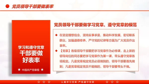 中国共产党章程党章党规学习解读PPT模板