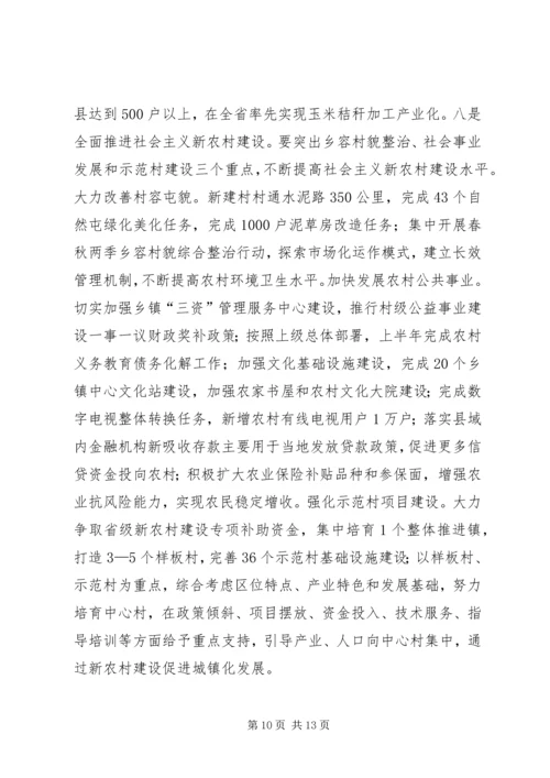 县委书记在全县农村工作会议上的讲话 (5).docx