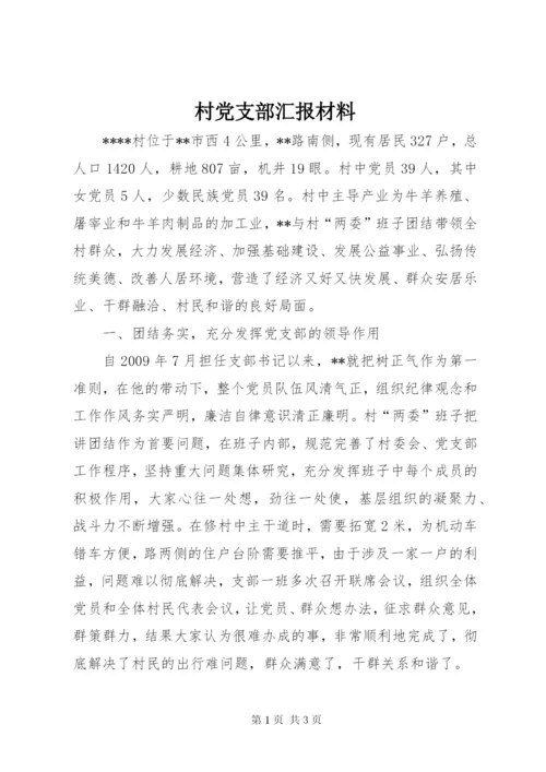 村党支部汇报材料.docx