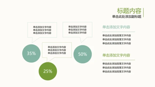 手绘水彩清新简约时尚绿叶叶子ppt模板
