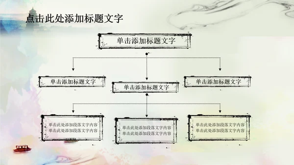 唯美江南水乡水墨中国风ppt动态模板