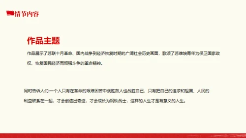 名著导读《钢铁是怎么炼成的》读书分享通用PPT