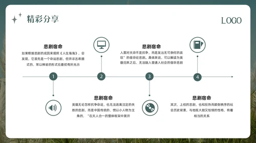绿色简约人生海海PPT模板宣传PPT动态PPT读书分享