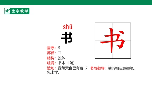 识字8 小书包 生字动画课件