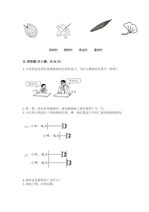 教科版一年级上册科学期末测试卷（典型题）word版.docx