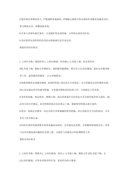 健身俱乐部岗位职责参考.docx