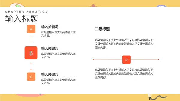 卡通黄色班级课堂教学PPT模板