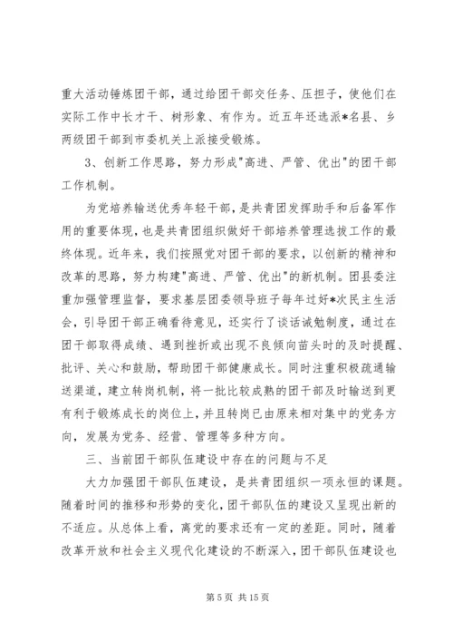 关于共青团干部队伍建设的调研材料.docx