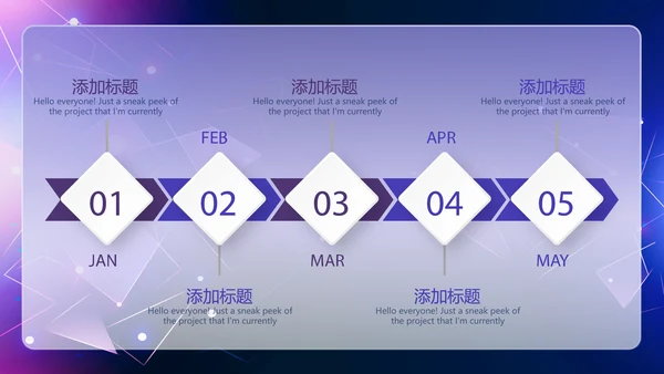 蓝色科技互联网产品发布会动态PPT模板