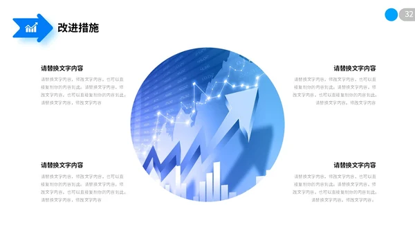 极简蓝色向上箭头微粒体项目复盘报告工作汇报PPT工作总结