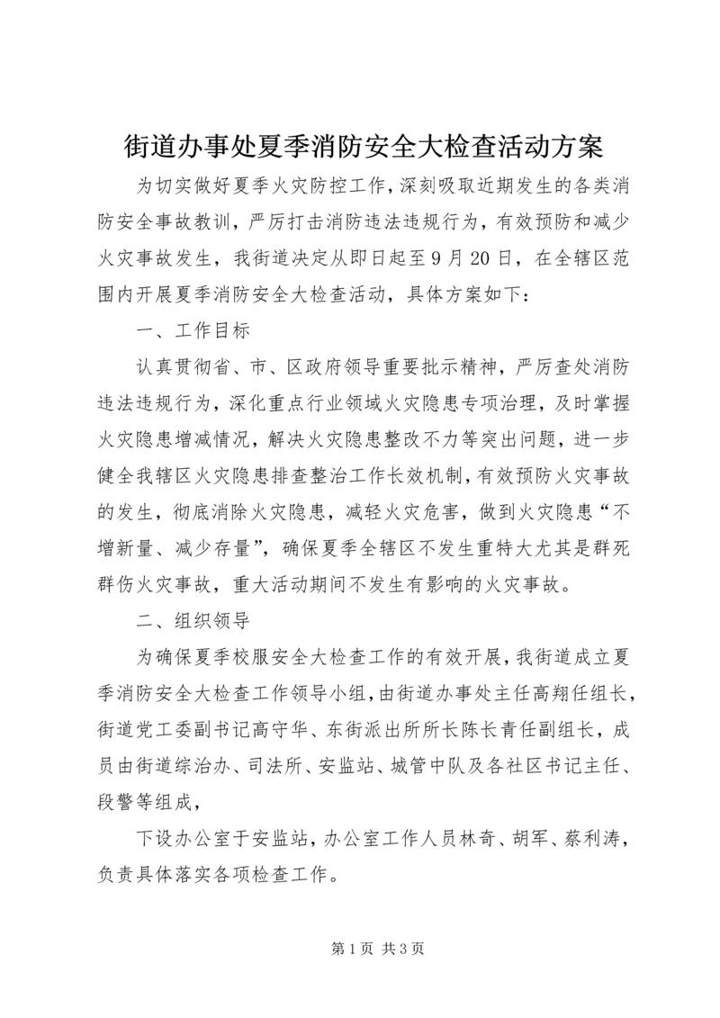 街道办事处夏季消防安全大检查活动方案.docx