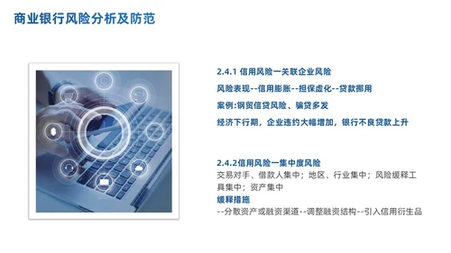 商务简约商业银行风险管理概述及思考PPT模板