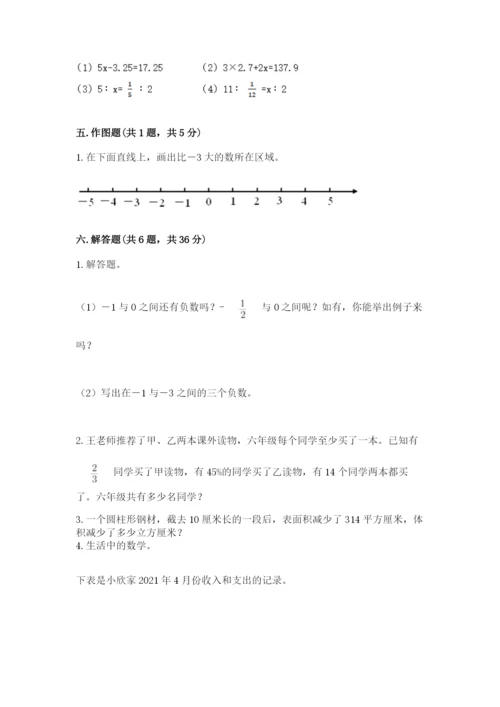 六年级下册数学期末测试卷（能力提升）word版.docx