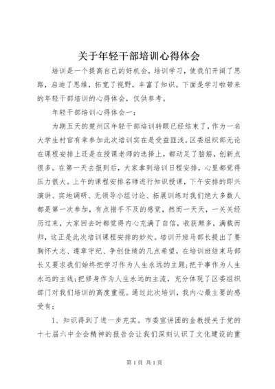 关于年轻干部培训心得体会.docx