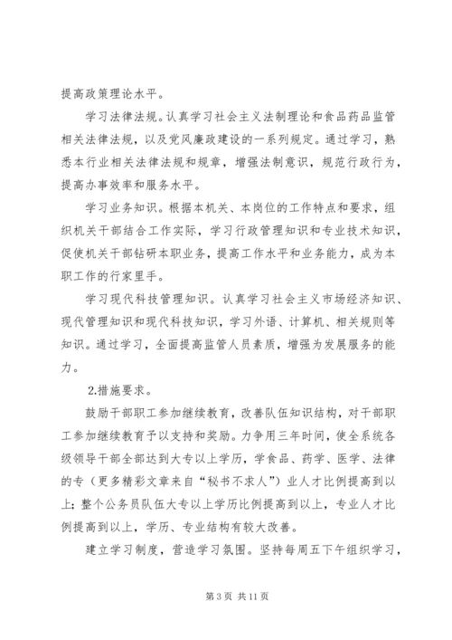 药监局创建“学习型、法治型、服务型机关”实施方案 (7).docx