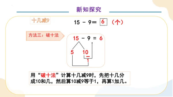 第二单元第1课时 十几减9（教学课件）一年级下册数学同步备课资料(共33张PPT)