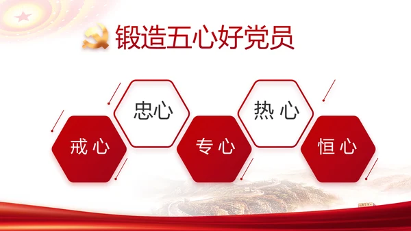 红色简约党支部工作演讲动态PPT