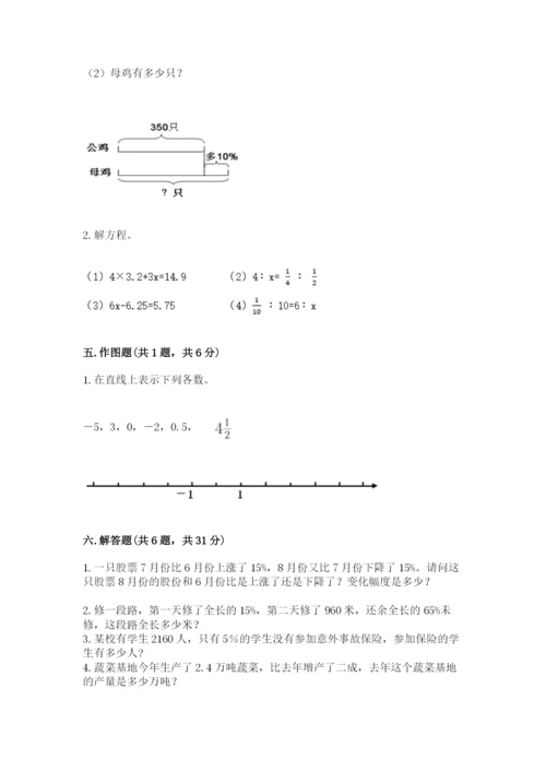 南昌市西湖区六年级下册数学期末测试卷（名师系列）.docx