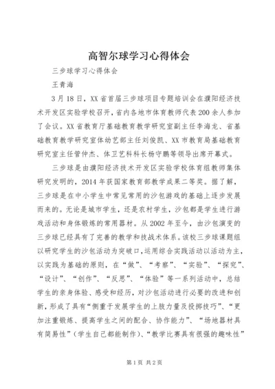 高智尔球学习心得体会 (3).docx