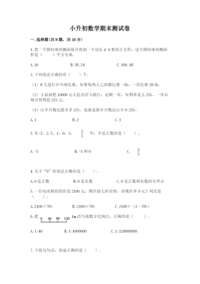 小升初数学期末测试卷精品（全优）.docx