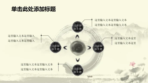 水墨中国风中医足疗ppt动态模板