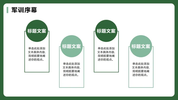 绿色3D卡通风新生入学军训记录PPT模板