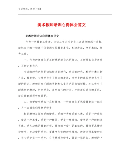 美术教师培训心得体会范文例文13篇.docx