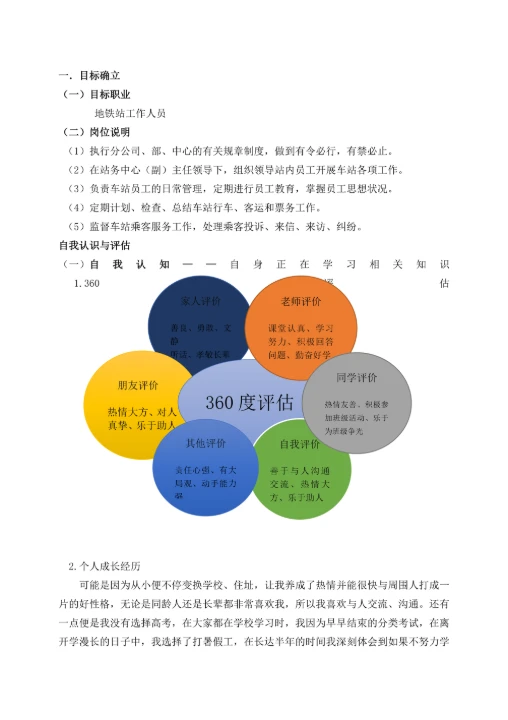 大学生职业生涯规划书大气模板