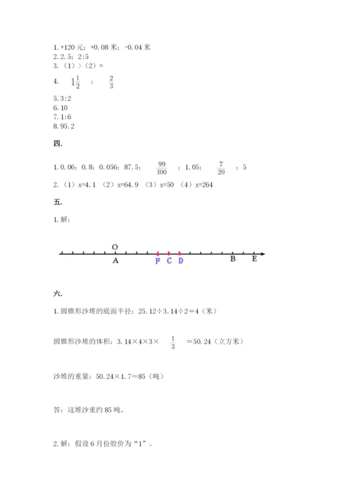 西师大版数学小升初模拟试卷带答案（能力提升）.docx