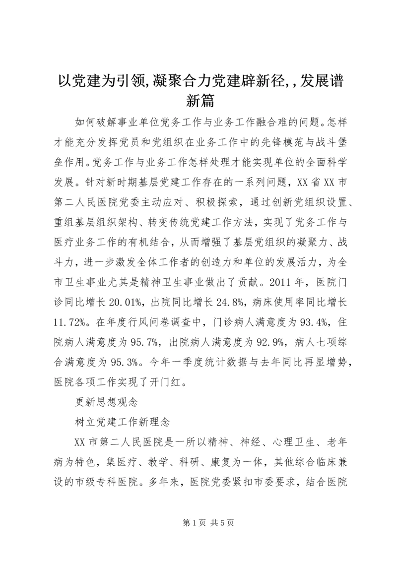 以党建为引领,凝聚合力党建辟新径,,发展谱新篇.docx