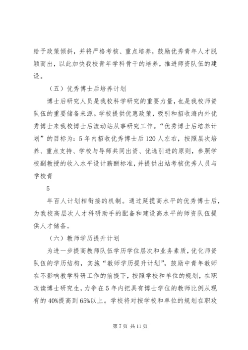 广东工业大学师资队伍建设计划(20XX年20XX年).docx