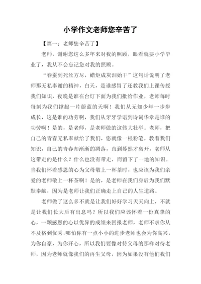 小学作文老师您辛苦了.docx