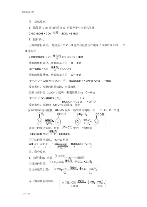 有机化学实验现象断键规律制取等全面