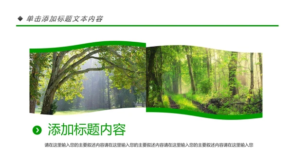 绿色环保世界湿地森林日动态PPT模板